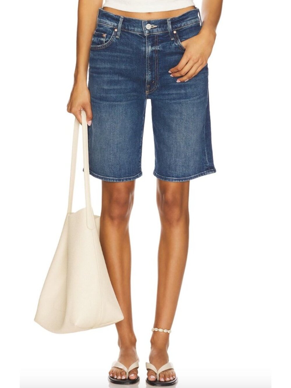 MOTHER Superior The Undercover Bermuda Shorts Size 25 Blue Denim  90s Y2K Grunge